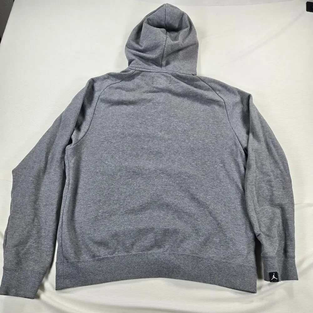 Nike Air Jordan Jumpman Pullover Fleece Hoodie in Grey Men's Size Medium‎